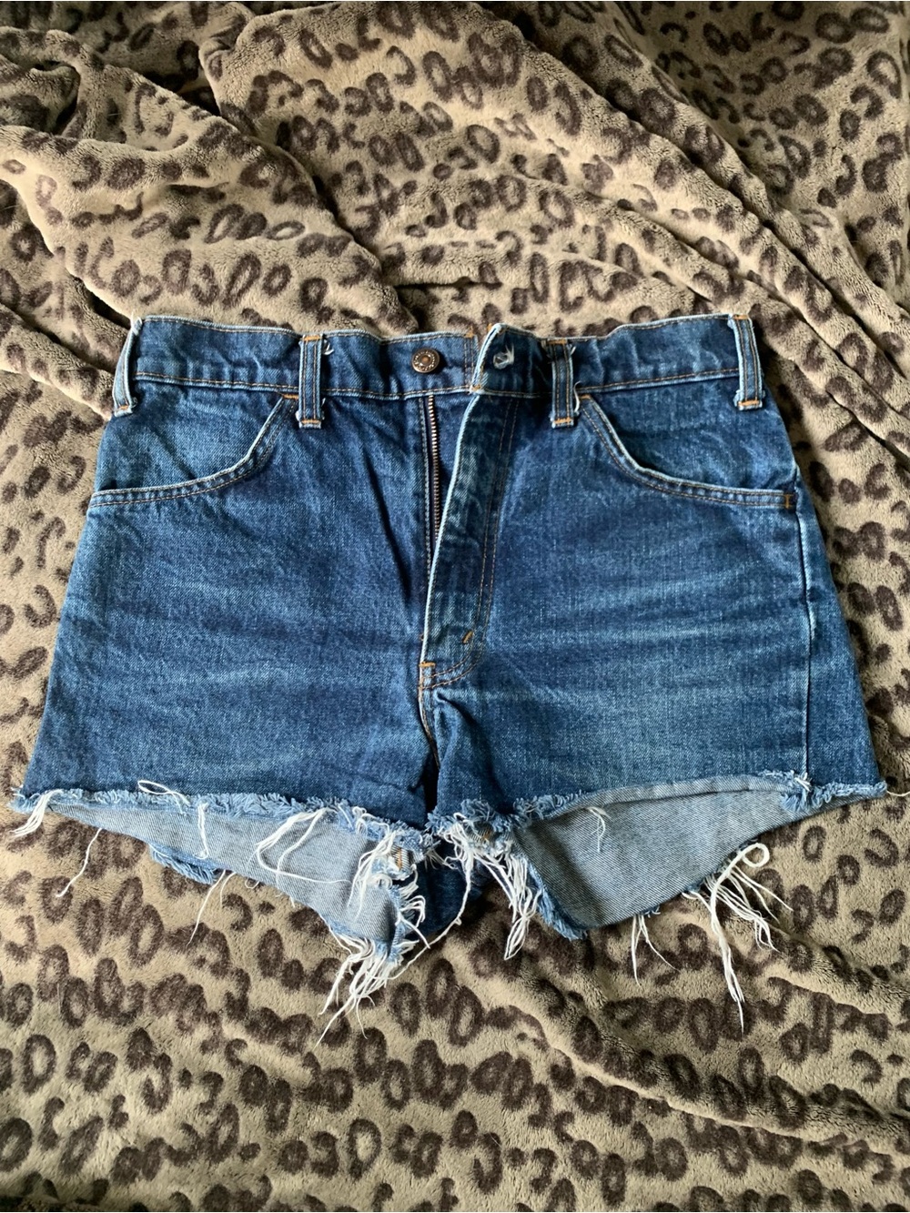 Vintage Orange Tab Levi’s High-Rise Denim Cutoff Shorts